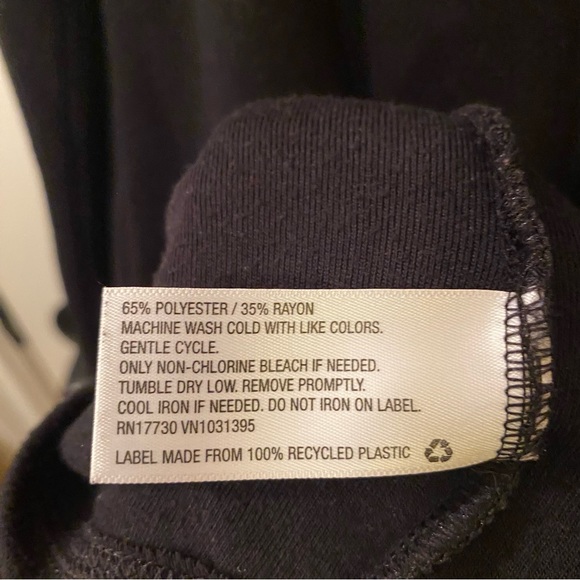 Black Tunic / Long Sleeve / Nightshirt - Picture 2 of 4